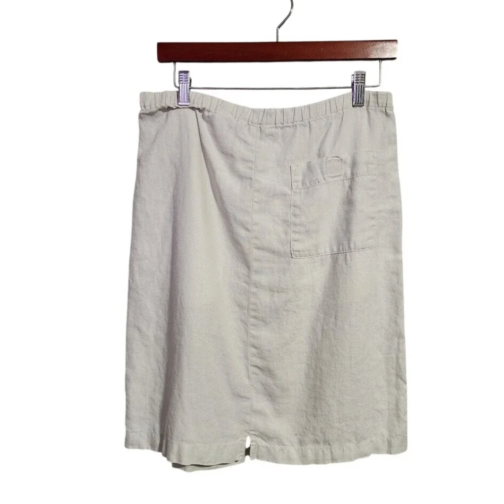 EDDIE‎ BAUER Vintage Linen Mini Skirt Minimalist Coastal Y2K 4